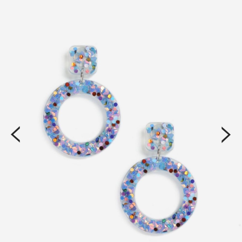 Blue sparkly earrings